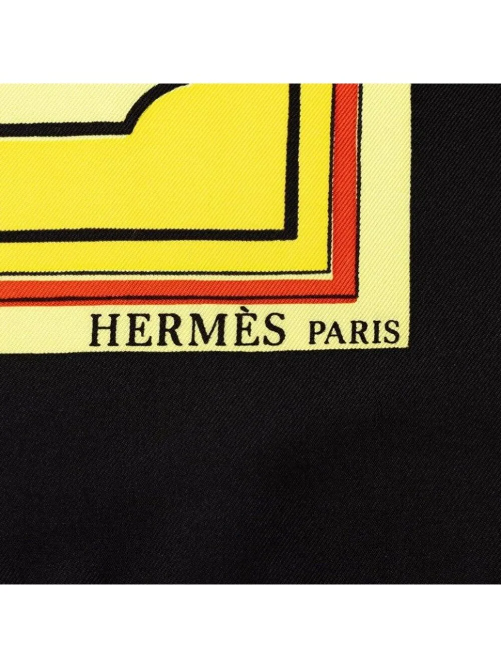 Hermes Carre 90 L'alphabet Des Metiers the Abcs of Work Scarf Yellow Black